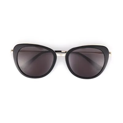 Lunettes de soleil en métal et acétate œil de chat pour femmes